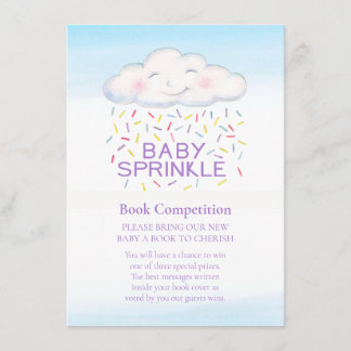 Baby sprinkle book competition cloud jimmies enclosure card