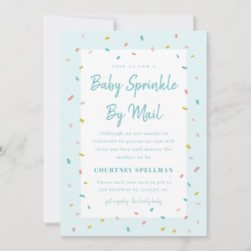 Baby Sprinkle by mail baby shower invitations
