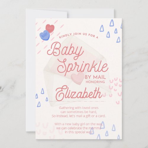 Baby Sprinkle By Mail Invitation 
