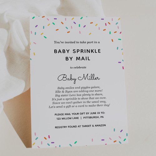 Baby Sprinkle by Mail Invitation