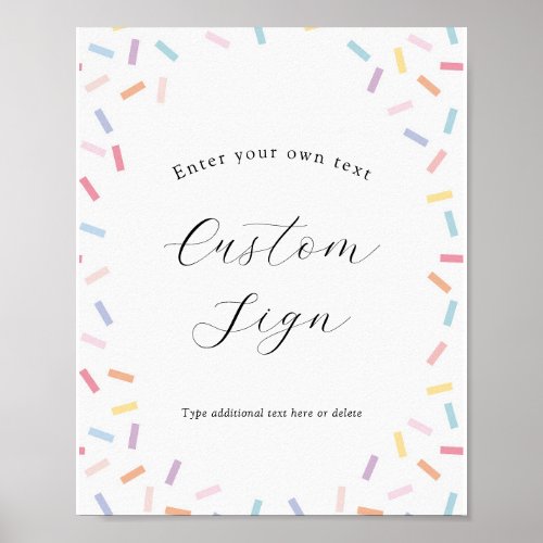 Baby Sprinkle Custom Text Sign