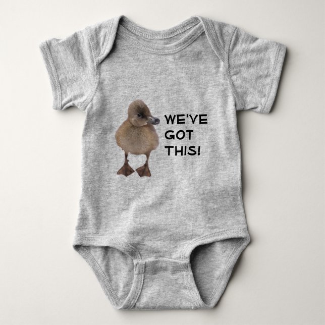 Baby Sprinkle Cute Gray Duckling Custom Bodysuit (Front)