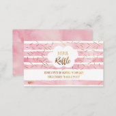 Baby Sprinkle Diaper Raffle Cards - Pink and Gold (Front/Back)