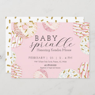 Baby Sprinkle Donut Invitation