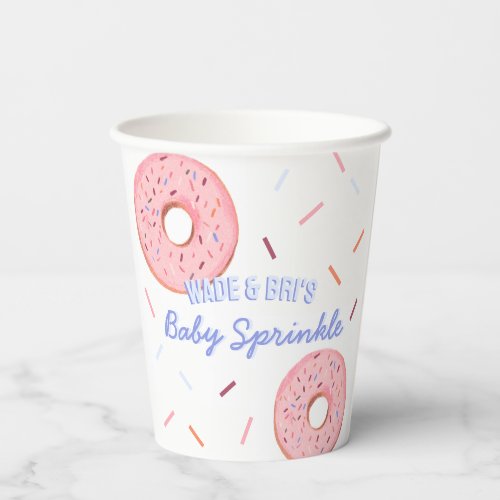 Baby Sprinkle Donut Shop Themed Disposable Coffee Paper Cups