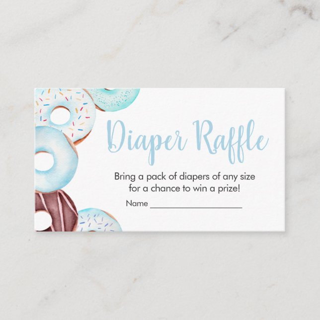 Baby Sprinkle Donuts Baby Shower Diaper Raffle Enclosure Card (Front)