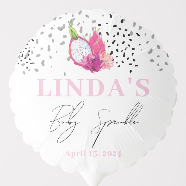 Baby Sprinkle Dragon Fruit Custom Balloon (Front)