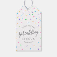 Baby Sprinkle Favor Tag Thank You for Sprinkling