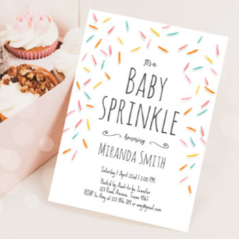 Baby Sprinkle Gender Neutral Coed Shower Confetti Invitation by Anietillustration at Zazzle