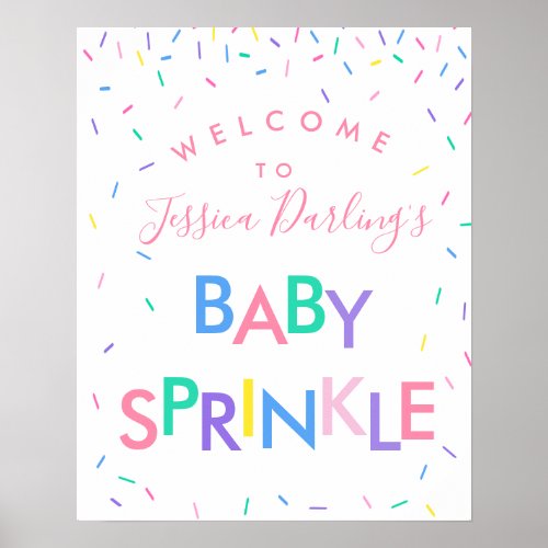 Baby Sprinkle Gender Neutral Welcome Poster