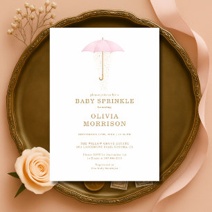 Baby Sprinkle Girl Pink Baby Shower Invitation