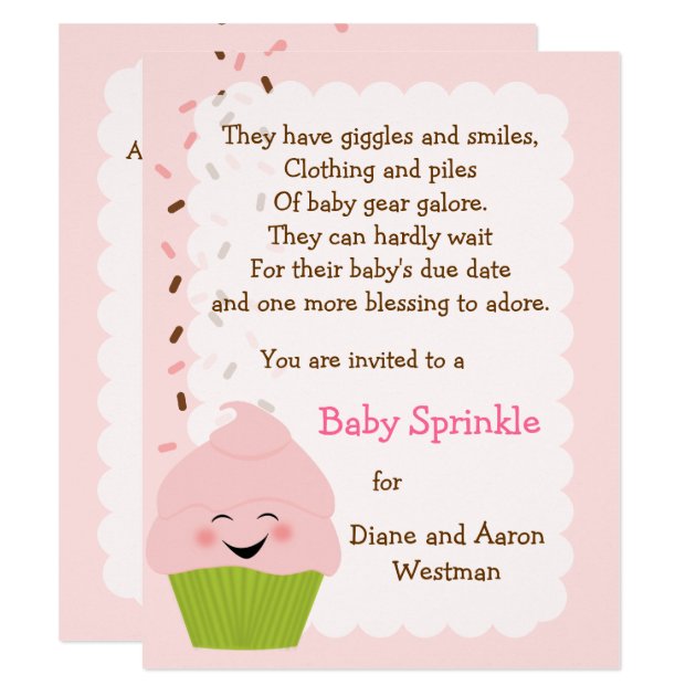 Baby Sprinkle In Pinks Invitation