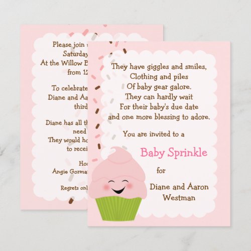 Baby Sprinkle In Pinks Invitation