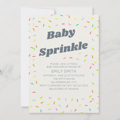 Baby Sprinkle  Invitation