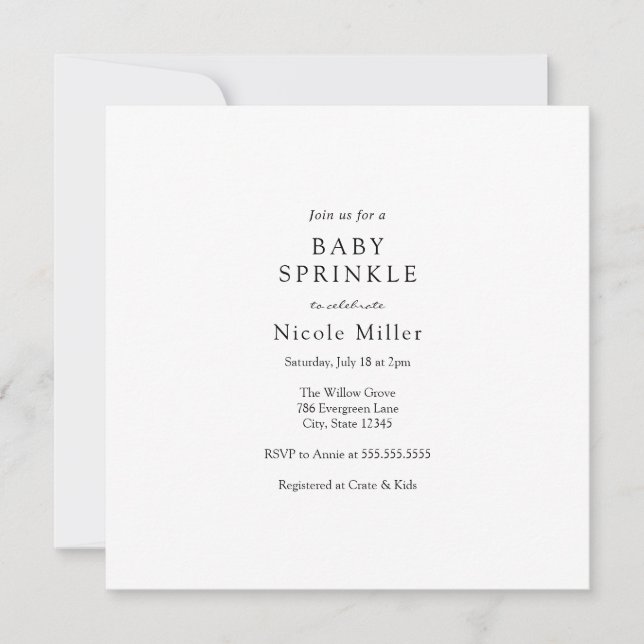 Baby Sprinkle Invitation (Front)