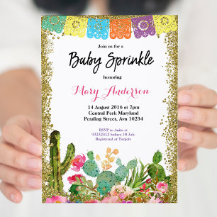 Baby Sprinkle Invitation Cactus Fiesta