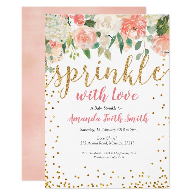 zazzle sprinkle invitations