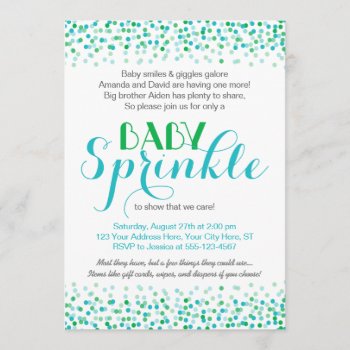 Baby Sprinkle Invitation • Confetti Design by PuggyPrints at Zazzle