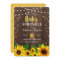 Baby sprinkle invitation fall sunflower