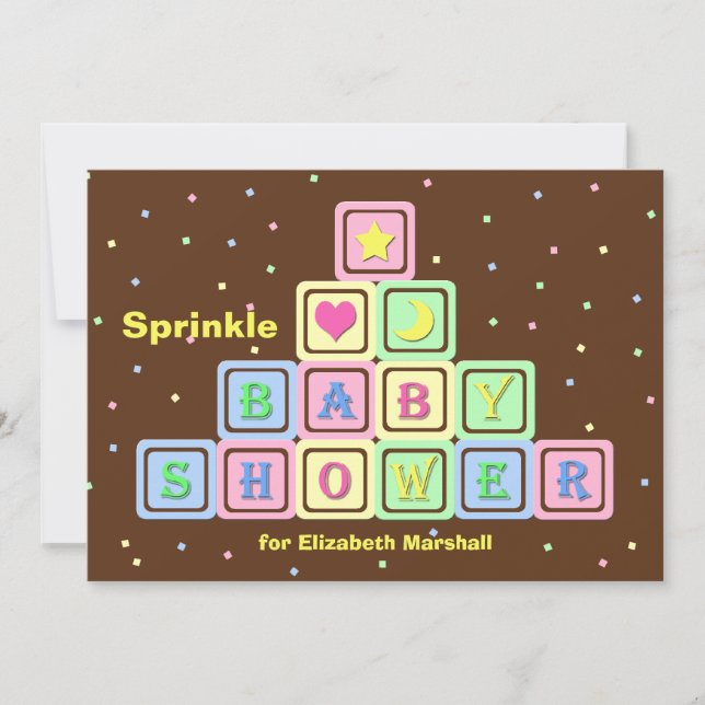 Baby Sprinkle Invitation Gender Neutral Shower (Front)