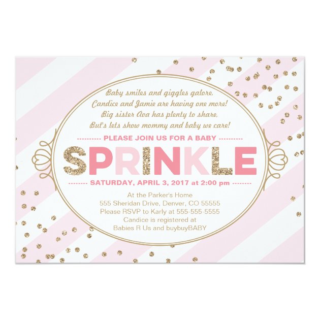 zazzle sprinkle invitations