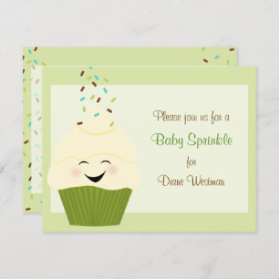 Baby Sprinkle Invitation in Gender Neutral Greens