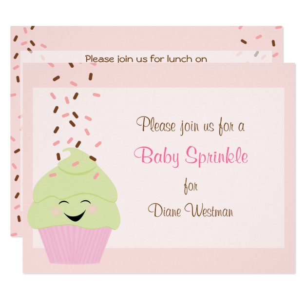 Baby Sprinkle Invitation In Pink