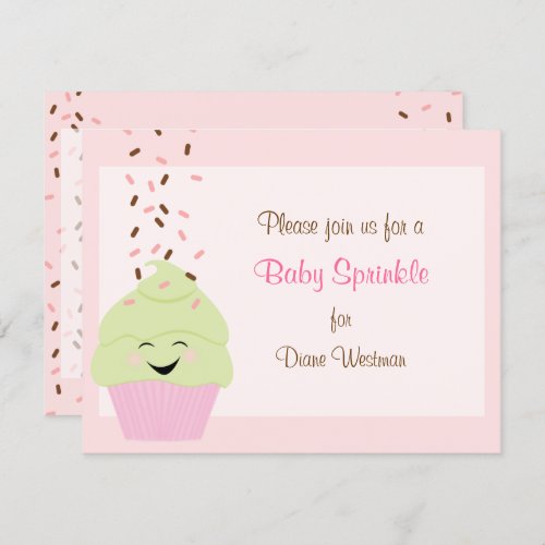 Baby Sprinkle Invitation in Pink