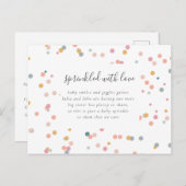 baby sprinkle invitation postcard (Front/Back)