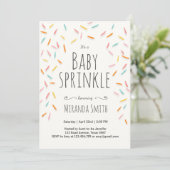 Baby Sprinkle invitation Sprinkles Confetti (Standing Front)
