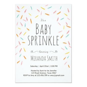 zazzle sprinkle invitations