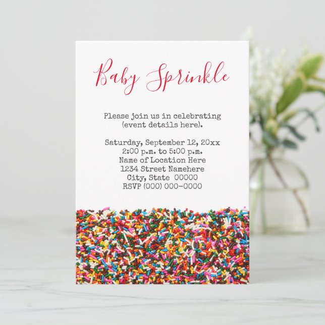 Baby Sprinkle Invitations (Standing Front)