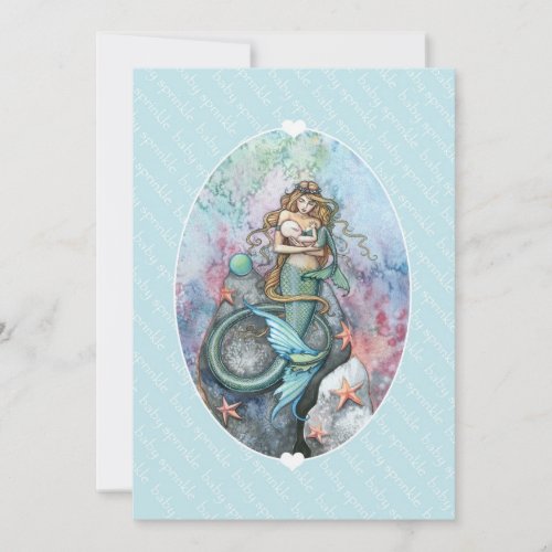 Baby Sprinkle Invites Mermaid and Baby