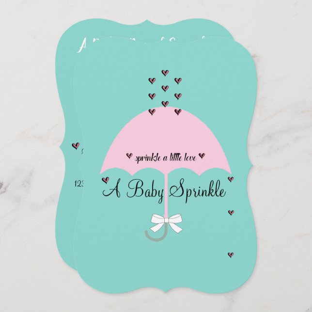 Baby Sprinkle Little Love Shower Baby Reveal Party Invitation (Front/Back)