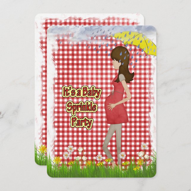 Baby Sprinkle  Party Invitation (Front/Back)