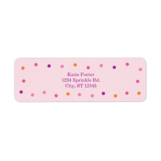 Baby Sprinkle Pink Girl Baby Shower Label