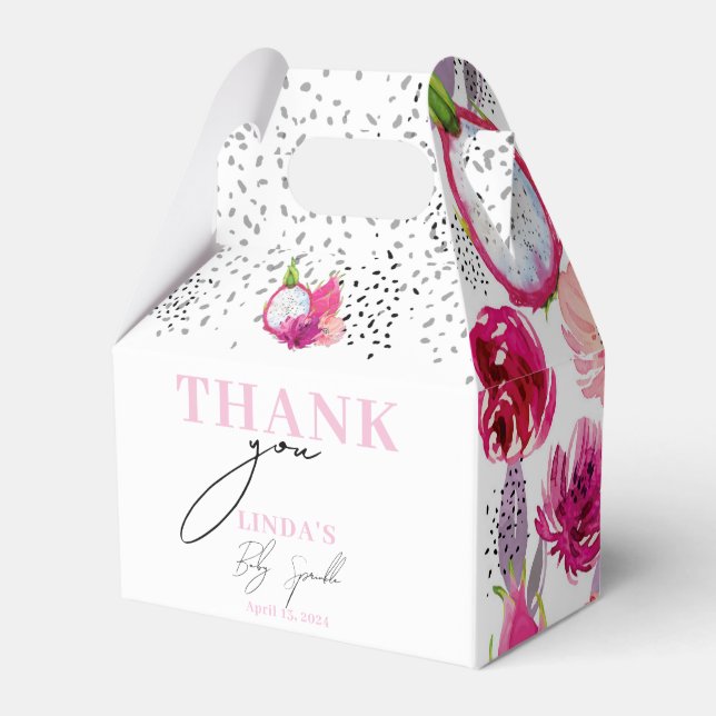 Baby Sprinkle Pitaya Custom Favor Boxes (Front Side)