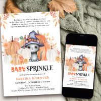 Baby Sprinkle Poem Cat in Witch Hat Baby Shower