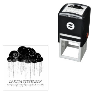 Baby Sprinkle   Rain Shower Return Address Self-inking Stamp