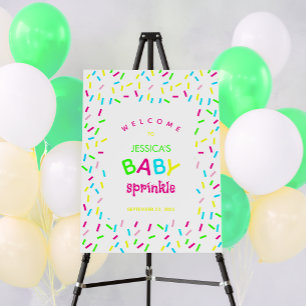 Baby Sprinkle Rainbow Sprinkles Shower Welcome Foam Board