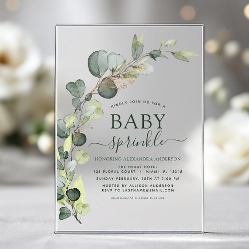 Botanical baby shower invitation