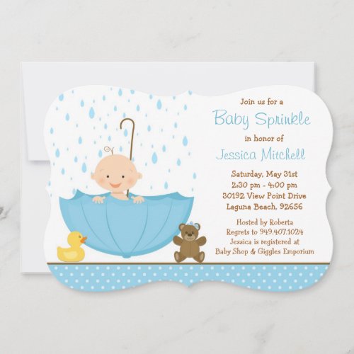 Baby Sprinkle Shower Invitation for Boy