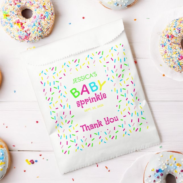 Baby Sprinkle Shower Thank You Rainbow Sprinkles  Favor Bag (Creator Uploaded)