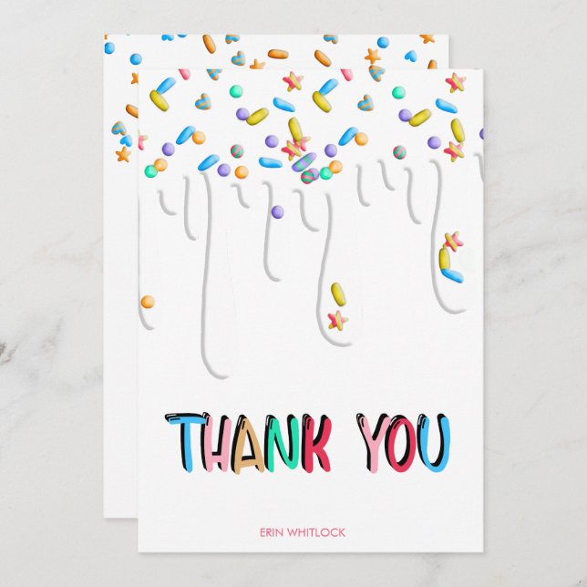 Baby Sprinkle  Thank You Card (Front/Back)