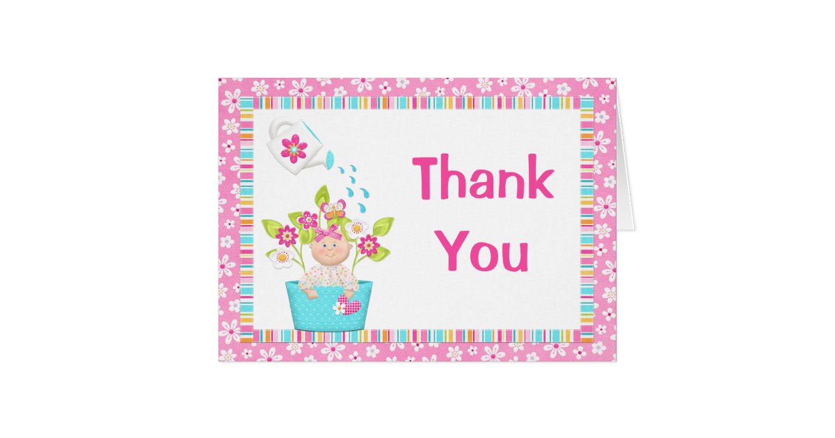 Baby Sprinkle Thank You Card | Zazzle