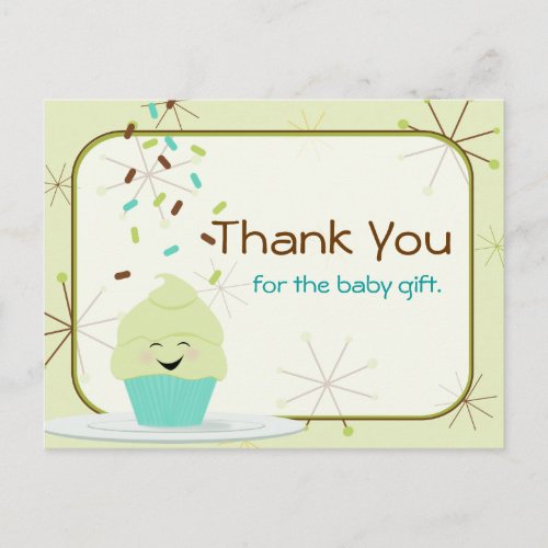 Baby Sprinkle Thank You Gender Neutral Postcard