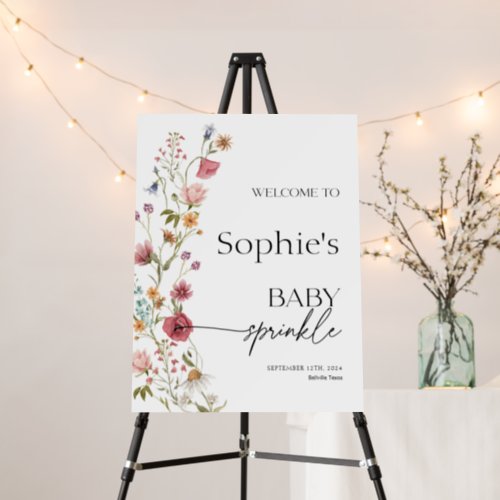 Baby Sprinkle Welcome Sign Floral