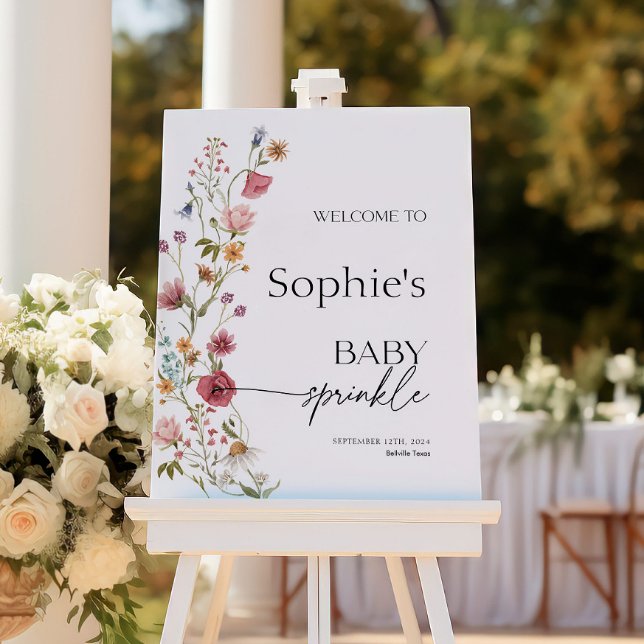 Baby Sprinkle Welcome Sign Floral (Creator Uploaded)