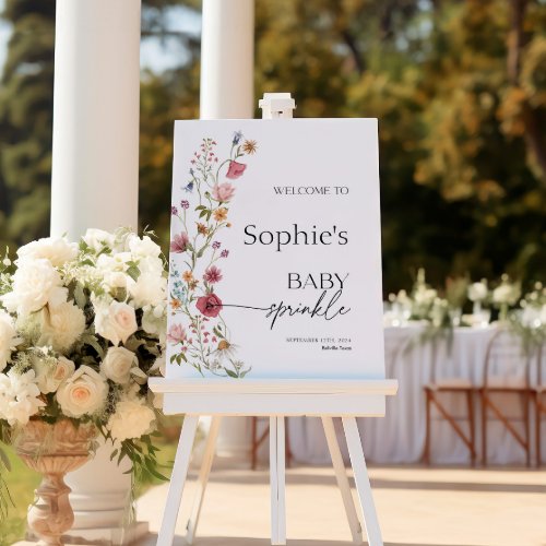 Baby Sprinkle Welcome Sign Floral