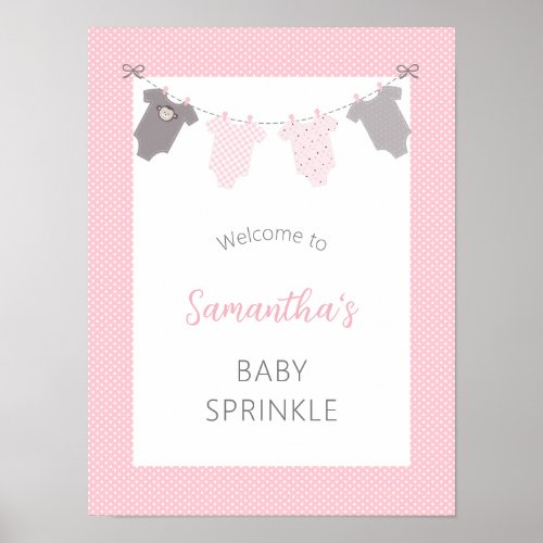 Baby Sprinkle Welcome sign _ girl clothesline